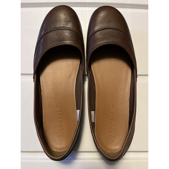 Merrell Select Grip Dark Earth Women's Slip-On Ballet Shoes J45618 Size 10 Brown - Picture 3 of 10